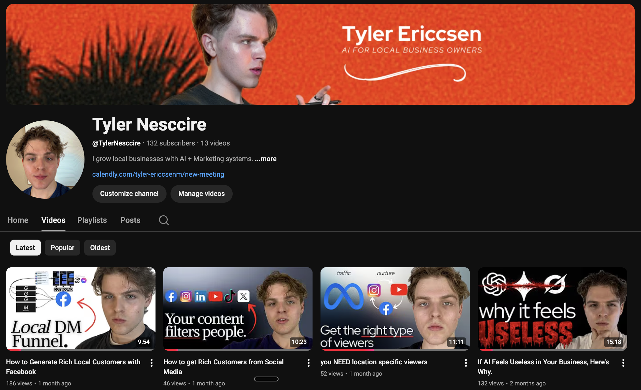 YouTube channel screenshot