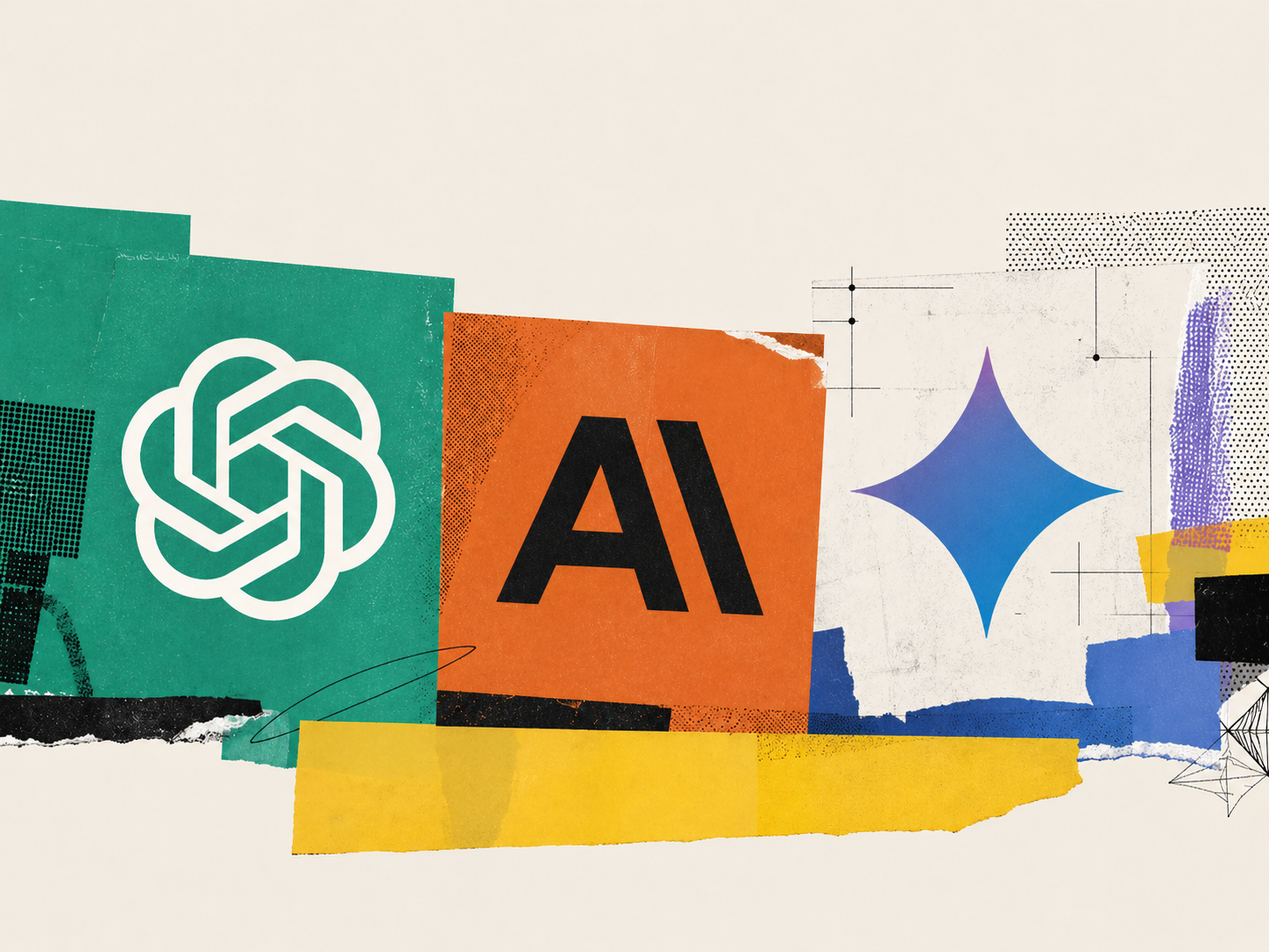 AI tool logos representing the landscape of artificial intelligence products