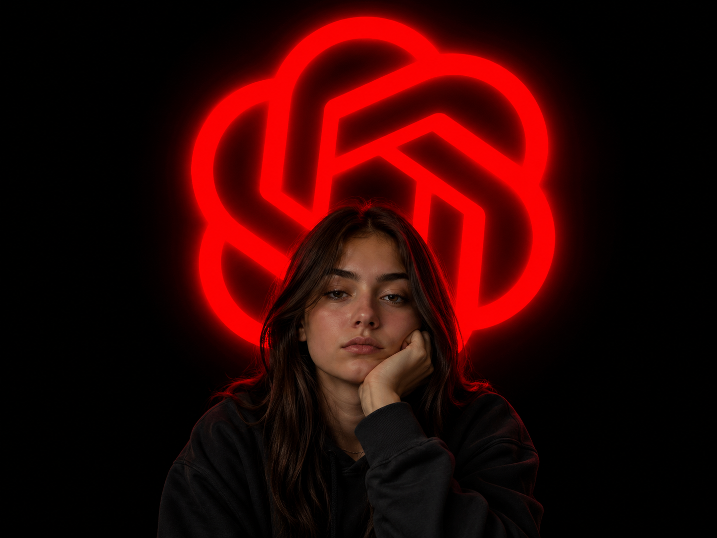 Red ChatGPT logo representing AI behavior and pushback